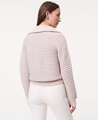 Weekend Textured Stitch Half-Zip Sweater