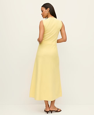 Scalloped Midi Dress