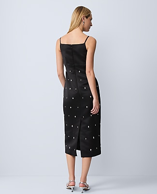 Petite Satin Sheath Dress