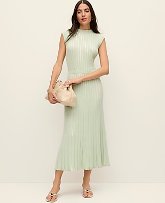 Ribbed Mock Neck Sweater Dress