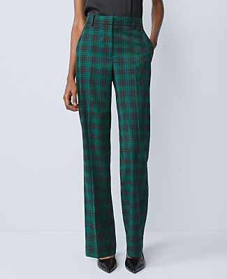 The Petite Straight Trouser in Plaid