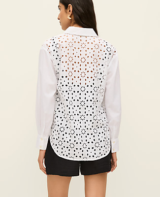 Eyelet Oversized Shirt