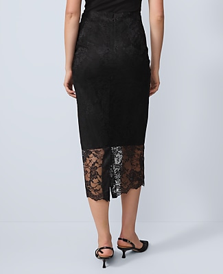 Petite Lace Midi Skirt