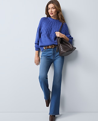 Petite Weekend Mixed Stitch Sweater