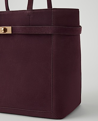 Suede Belted Tote