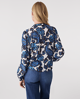 Paisley Bobble Trim Blouse