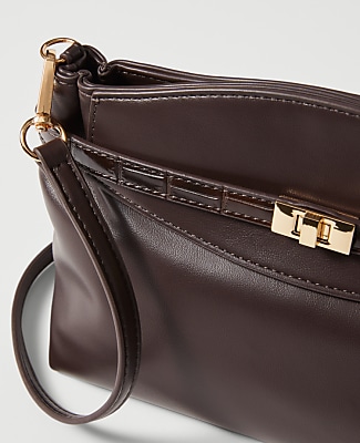 Croco Small Belted Clutch