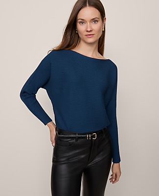 Petite Ribbed Boatneck Sweater