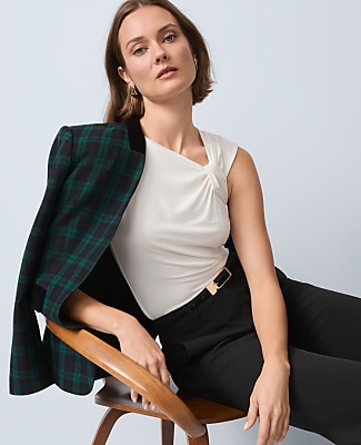 Asymmetric Twist Shoulder Top