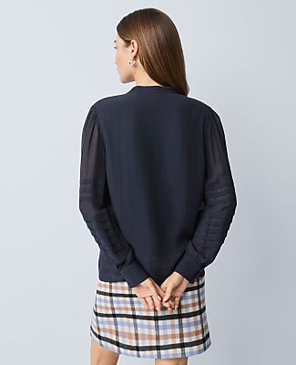 Weekend Collection Pintucked Button Down Shirt