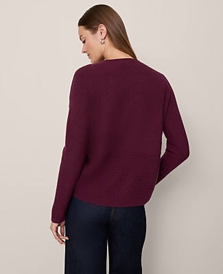 Petite Ribbed Wrap Sweater