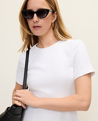 Ann Taylor Crew Neck Flare Dress