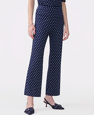 The Petite Dotted Knit Ankle Pant