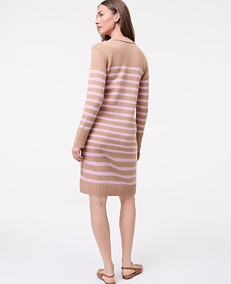 Weekend Striped Sweater Shift Dress