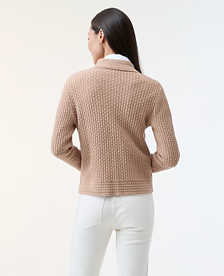 Petite Collared Sweater Jacket