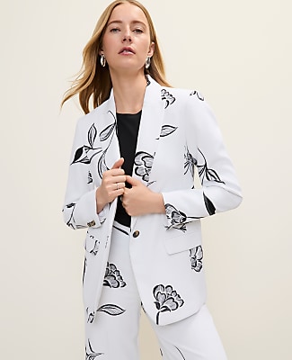The Longline Blazer in Floral Print