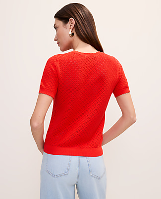 Pointelle Modern Sweater Tee