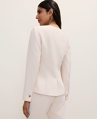 Split Hem Jacket in Fluid Crepe