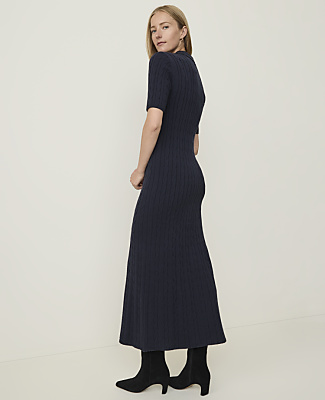 Weekend Collection Cable Polo Midi Dress