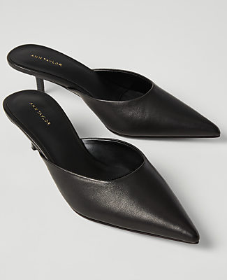 Leather Mule Pump