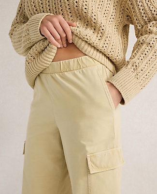 Haven Well Within Garment-Dyed Organic Cotton Jersey Relaxed Cargo Pants