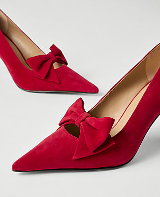 Suede Bow Pump