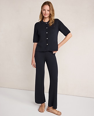 Haven Well Within Organic Cotton Ribbed Wide Leg Pant