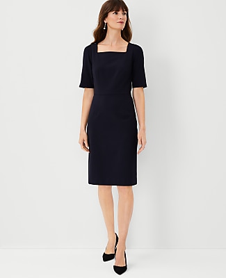 business casual black dresses Red Full Sleeved Office Dress Organza Cotton Dress Red and Black Fitted  Waist an