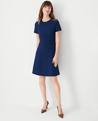 The Flare Dress in Fluid Crepe - thumbnail 2