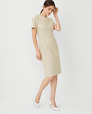 The Short Sleeve Sheath Dress in Bi-Stretch - thumbnail 2