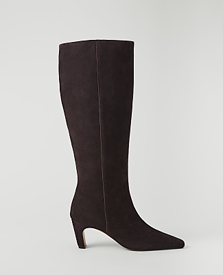 Suede Skinny Heel Tall Boot - thumbnail 2