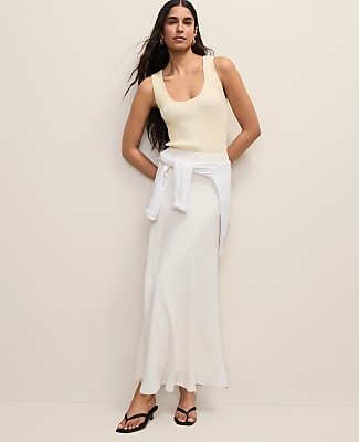 Bias Flare Maxi Skirt