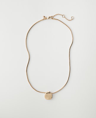 Metal Disc Pendant Necklace