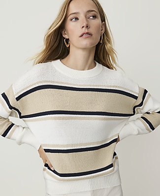 Weekend Striped Crew Neck Sweater - thumbnail 3