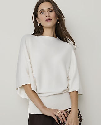 Dolman Crew Neck Sweater Top