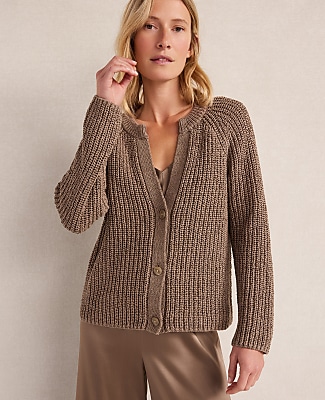 Haven Well Within Cotton Tape Yarn V-Neck Cardigan