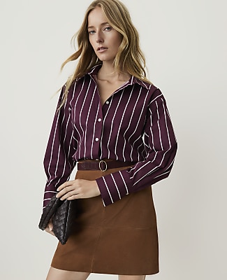 Striped Oversized Button Down Shirt