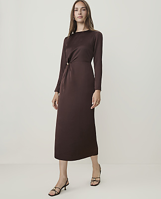 Crew Neck Twist Dress