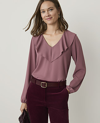 Ruffle Trim Blouse