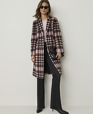 Plaid Chesterfield Coat