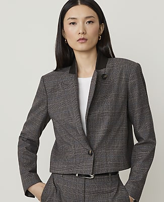The Plaid Cropped Blazer