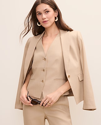 The Cutaway Vest in Linen Blend