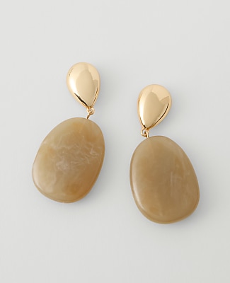 Double Stone Drop Earrings