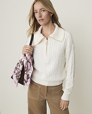Weekend Cable Half-Zip Sweater - thumbnail 5