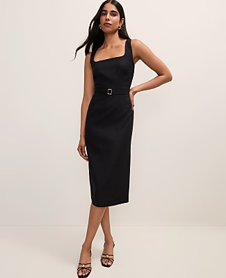 black dress business professional Work Dresses Casual maxi