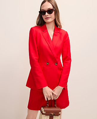 women's red dress coat Women's Red Long Coat Formal Dress, Elegant Double Breasted Coat for Office and Events 30