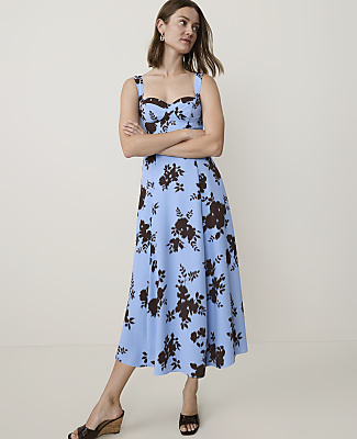 floral corset dress midi Women Summer Corset Midi Dress 2026 Floral Wedding Guest Flowy Slit Lace Up  Dresses Tea Party A Line Casual Milkmaid Sundress at Amazon Women's  Clothing store