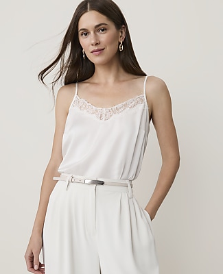 Lace Trim V-Neck Tank Top
