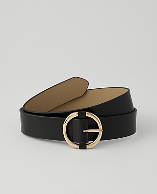 Leather Round Buckle Belt - thumbnail 2