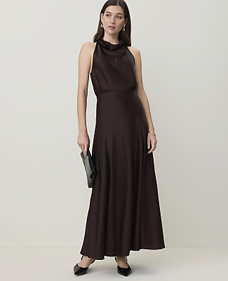 Flare Maxi Skirt in Satin